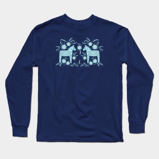 Swedish Dala Horses Long Sleeve T-Shirt